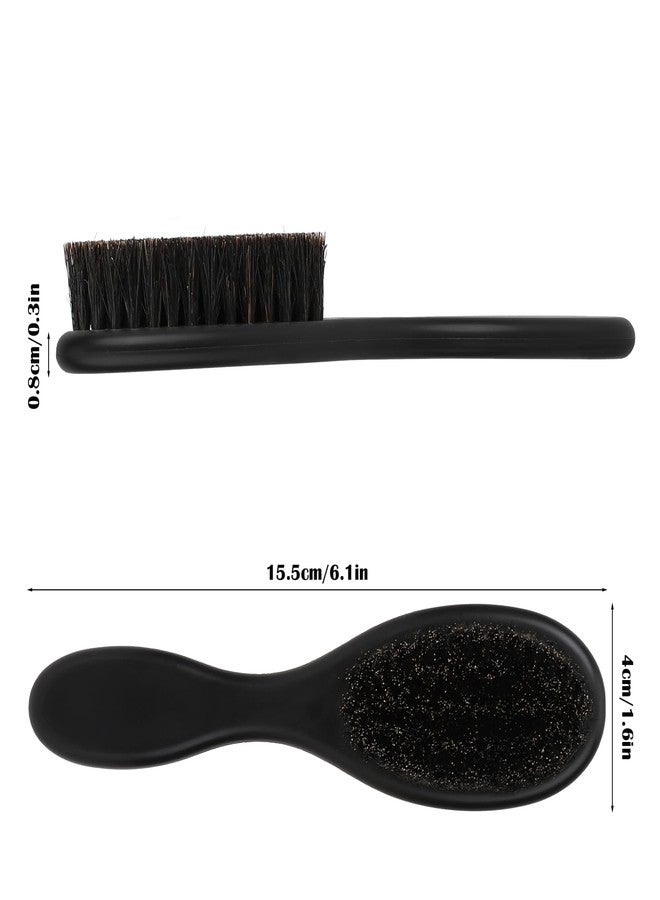 Gtziqa 2 Pcs Hair Brush, Barber Brush, Slick Back Brushes Beard Fade Styling Comb Kit with Soft Bristles, Neck Duster Cleaning Brushes for Men, Cutting Shaving Accessories Grooming Tools with Handle (Black) - Image 4